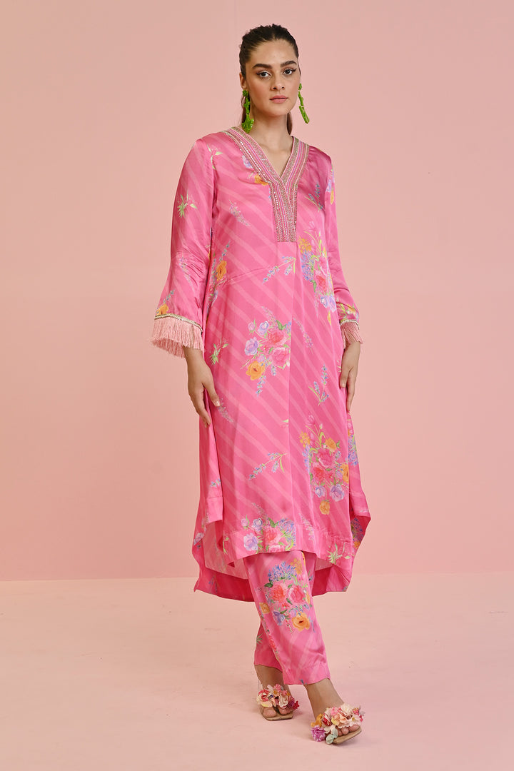 Rosetta Satin Kurta Set