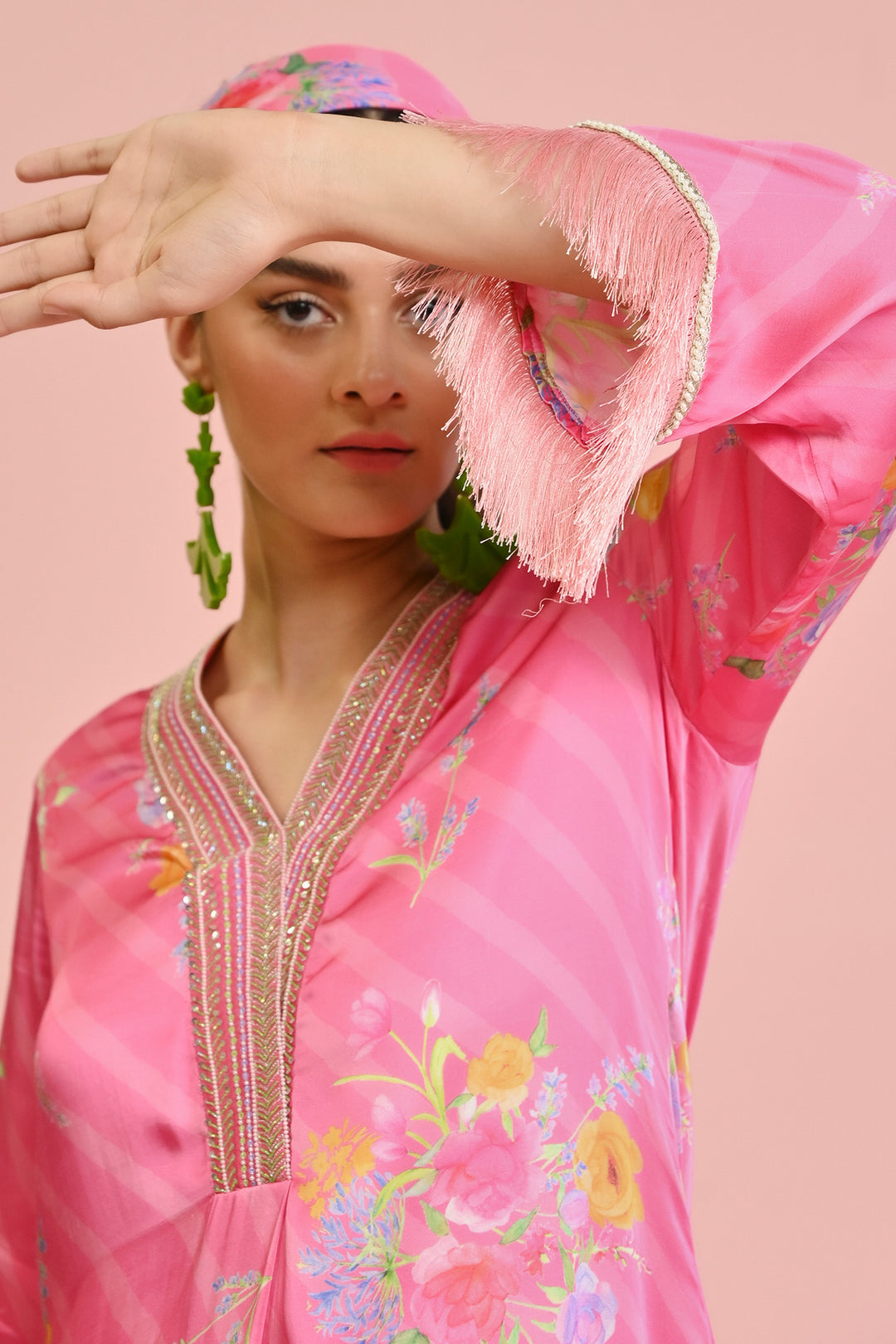 Rosetta Satin Kurta Set