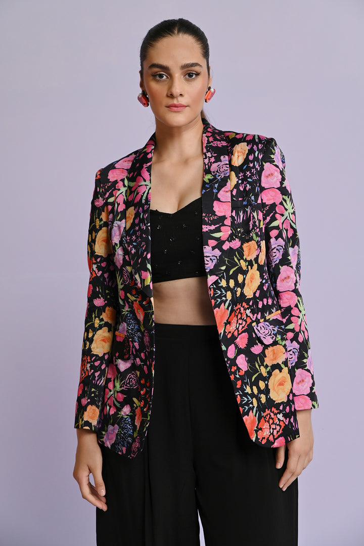 Norah Satin Blazer Set