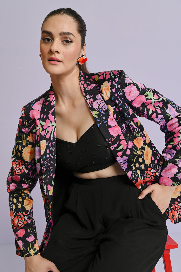 Norah Satin Blazer Set