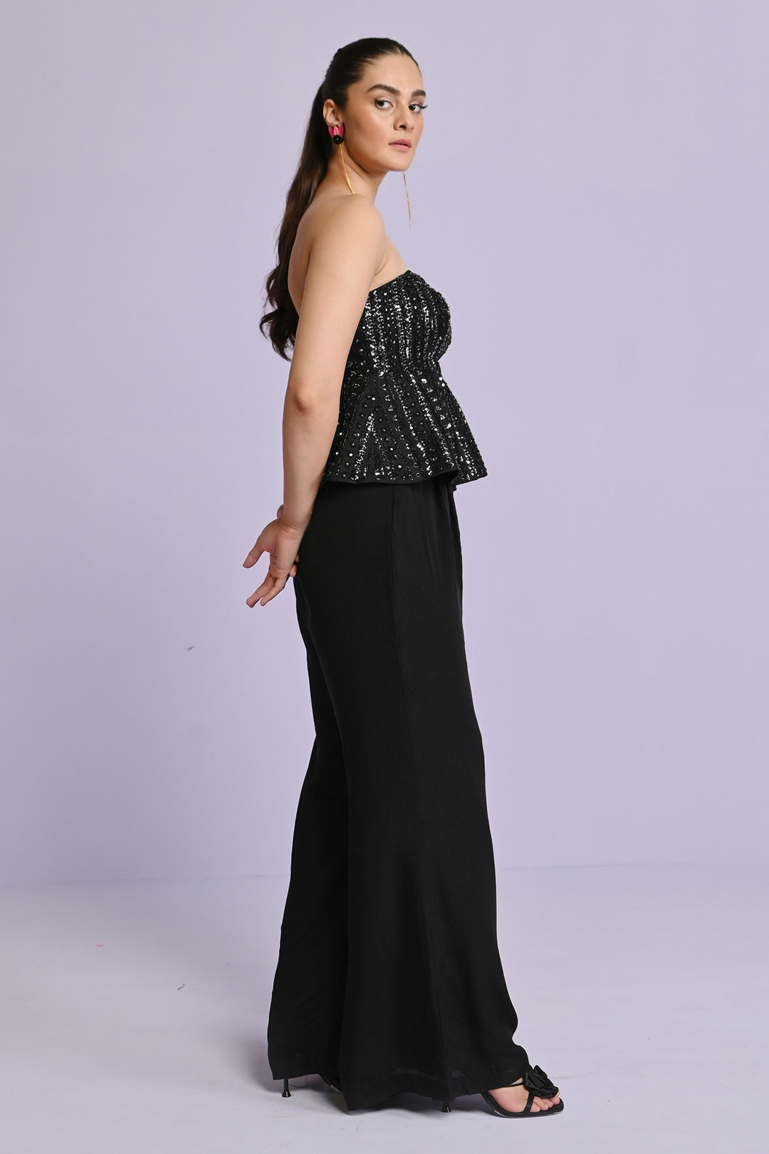 Black June Peplum Set