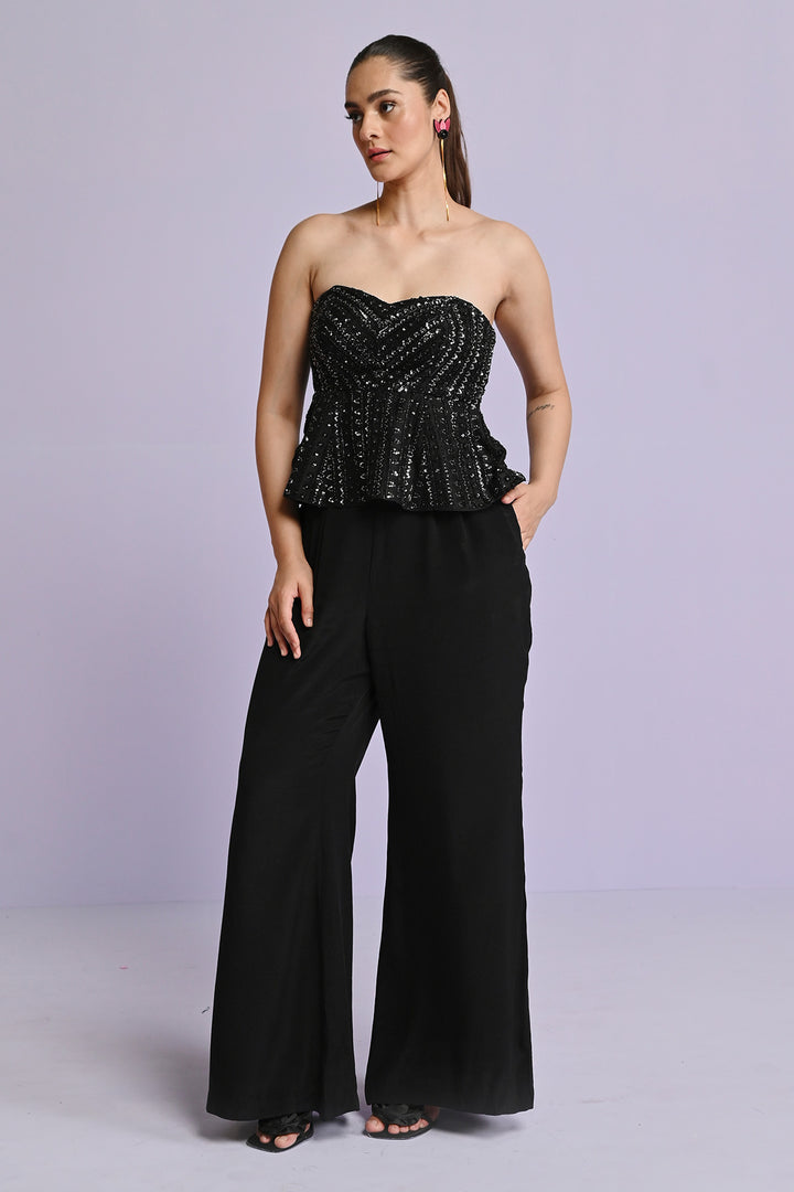 Black June Peplum Set