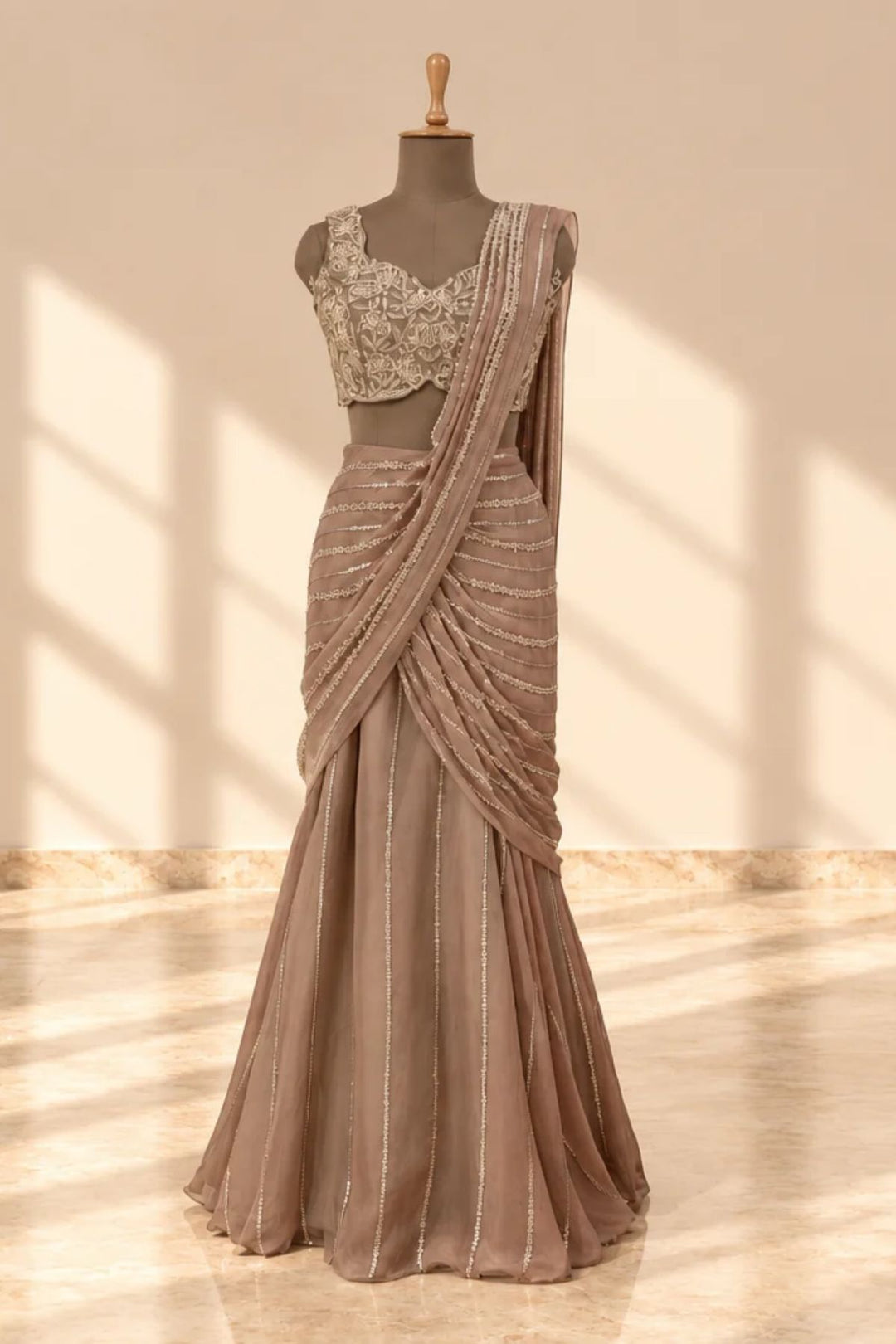 Zarheen Pre drape saree