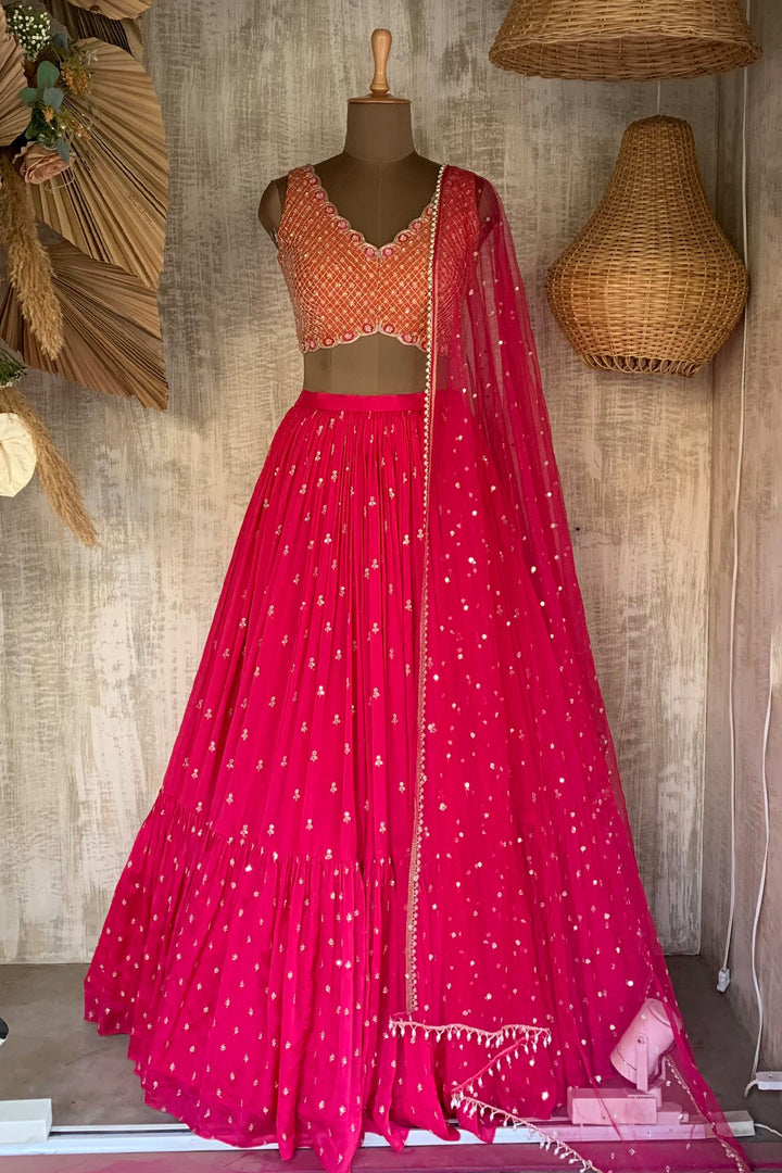 PINK MALA ISABELLA LEHENGA SET