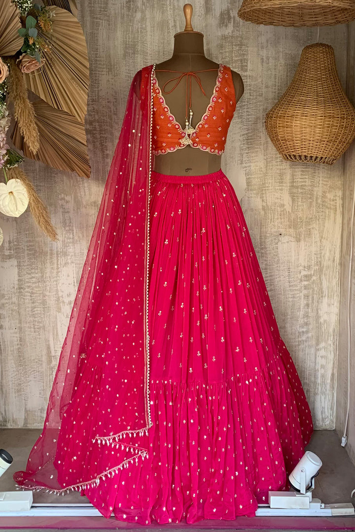 PINK MALA ISABELLA LEHENGA SET