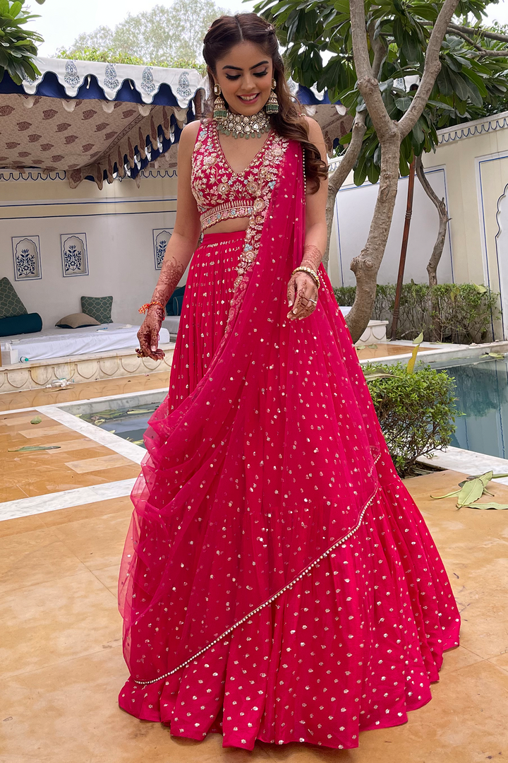 Simran Lutharia in Bright Pink Meadow