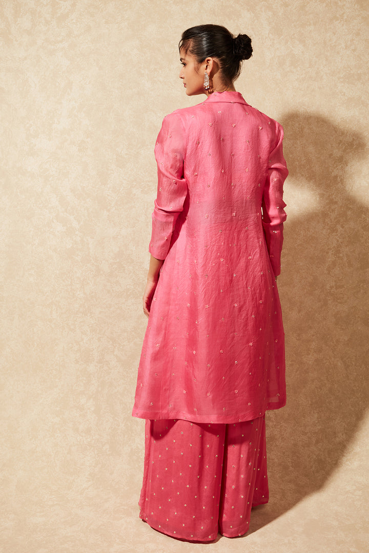 June Organza Trench Jacket and Flared Pants
