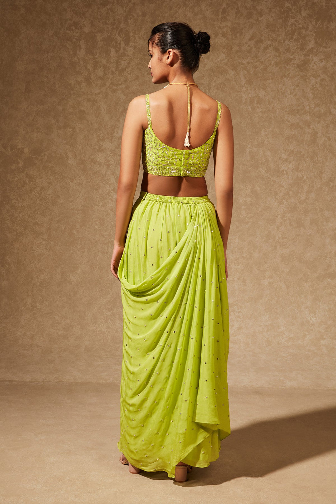 Laxmi Rai In Gul Drape Skirt And Jacket