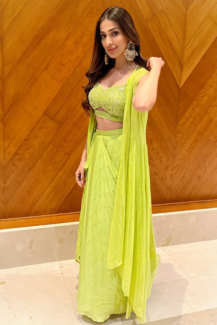 Laxmi Rai In Gul Drape Skirt And Jacket