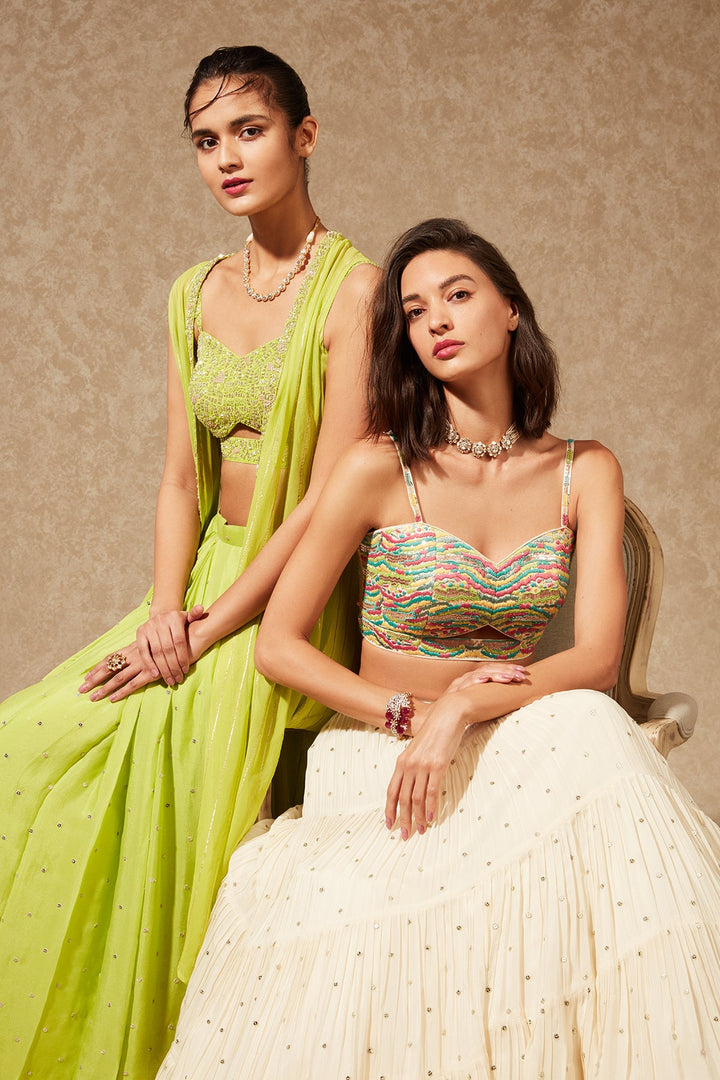 Laxmi Rai In Gul Drape Skirt And Jacket