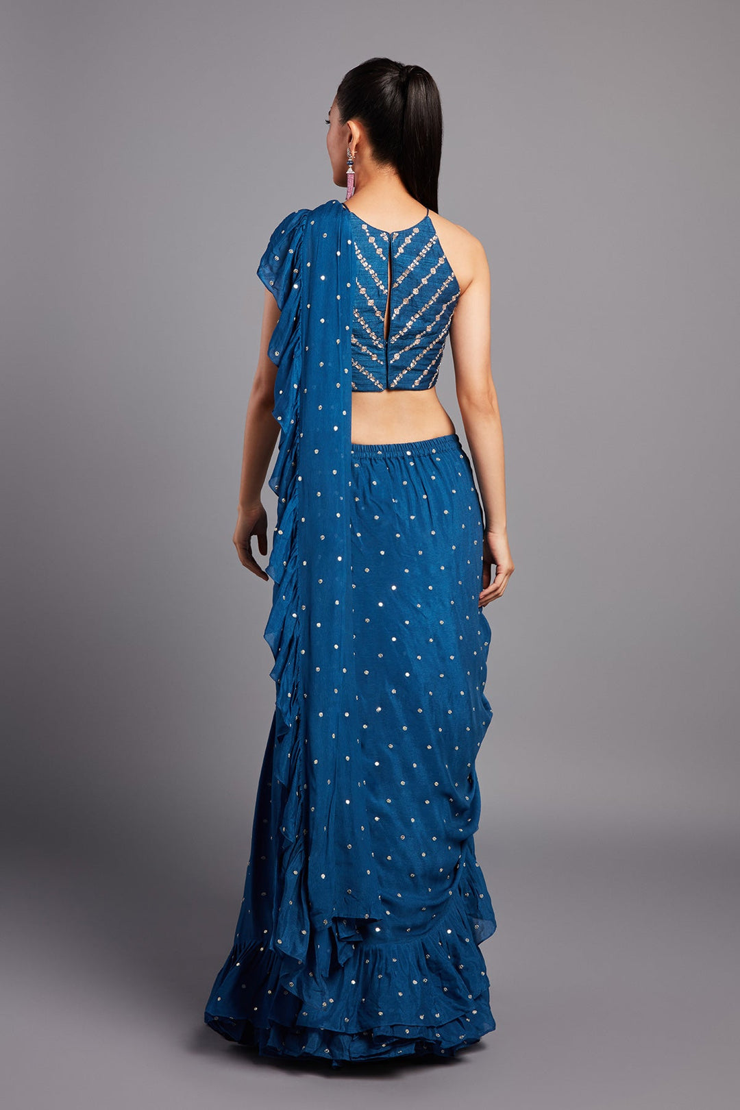 PV Sindhu In Kim Ruffle Saree