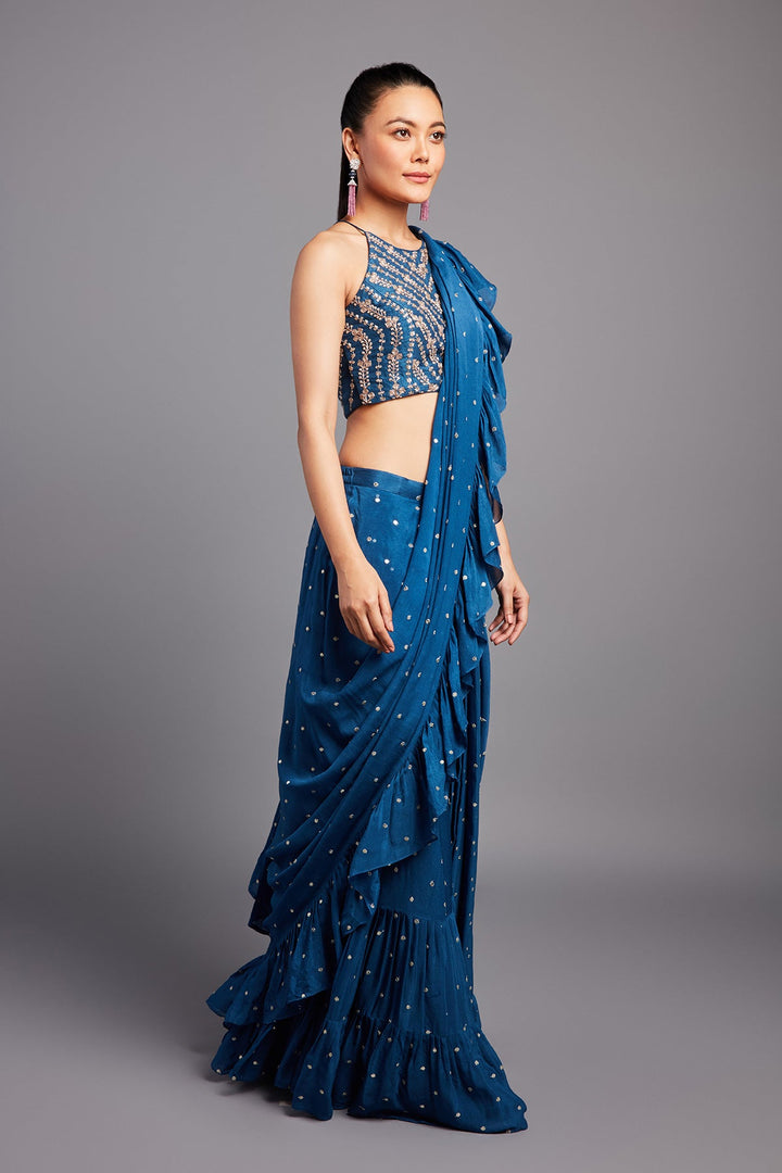 PV Sindhu In Kim Ruffle Saree